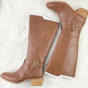 Korks Ease Women Size 8M Theresa Tall Brown Block Heel Boots
